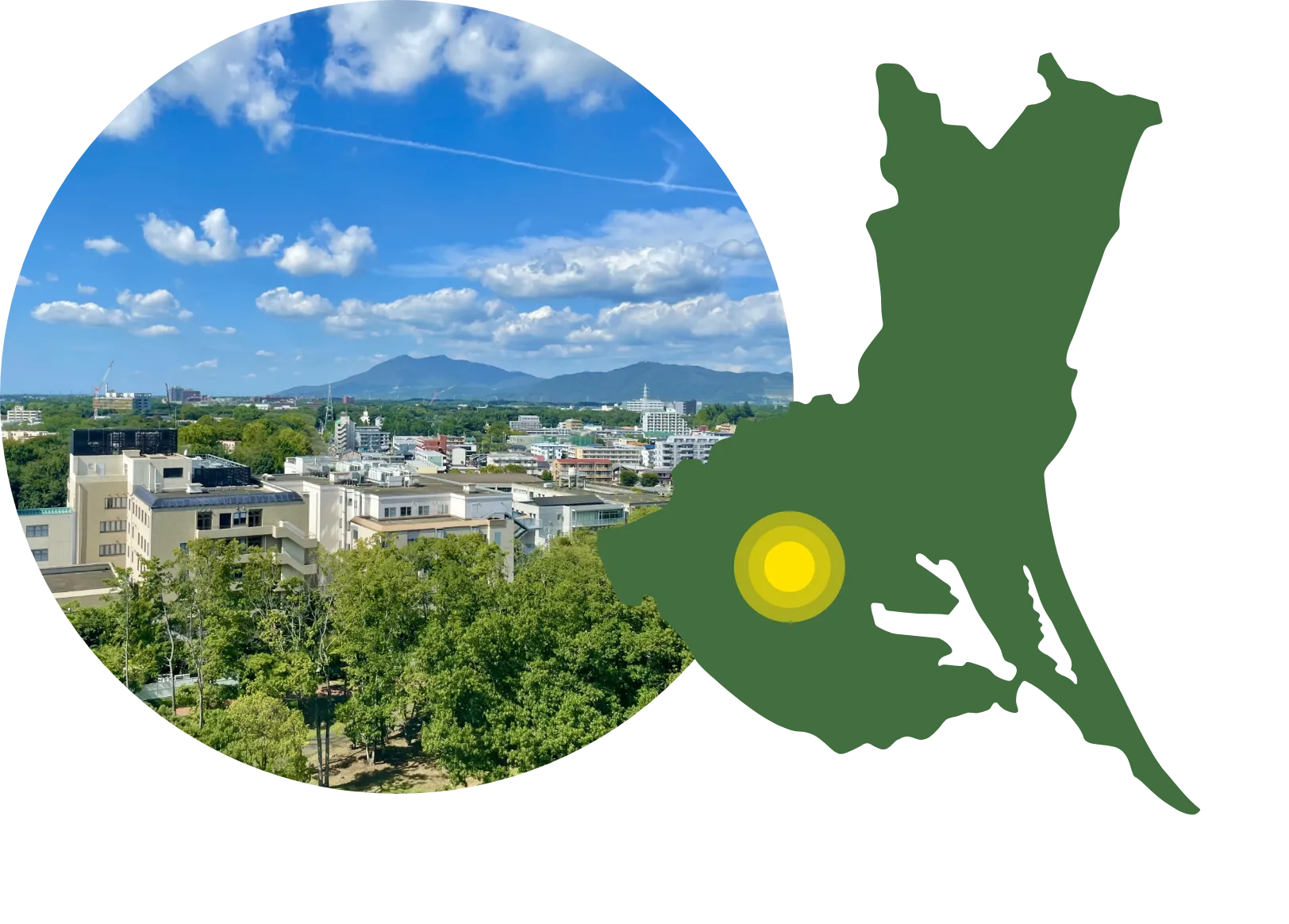 施工エリアマップ（茨城県土浦市・つくば市・牛久市・阿見町周辺）