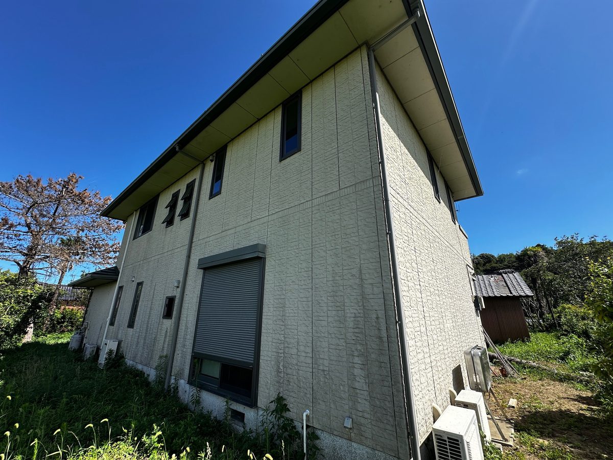 稲敷市 外壁塗装 施工前（裏側）