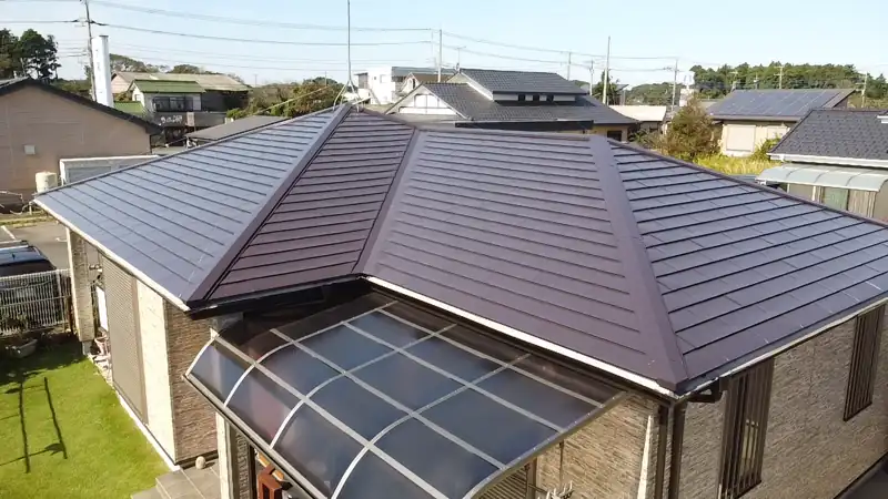 鹿嶋市Y様邸(屋根塗装)1年点検 ドローンで屋根を確認