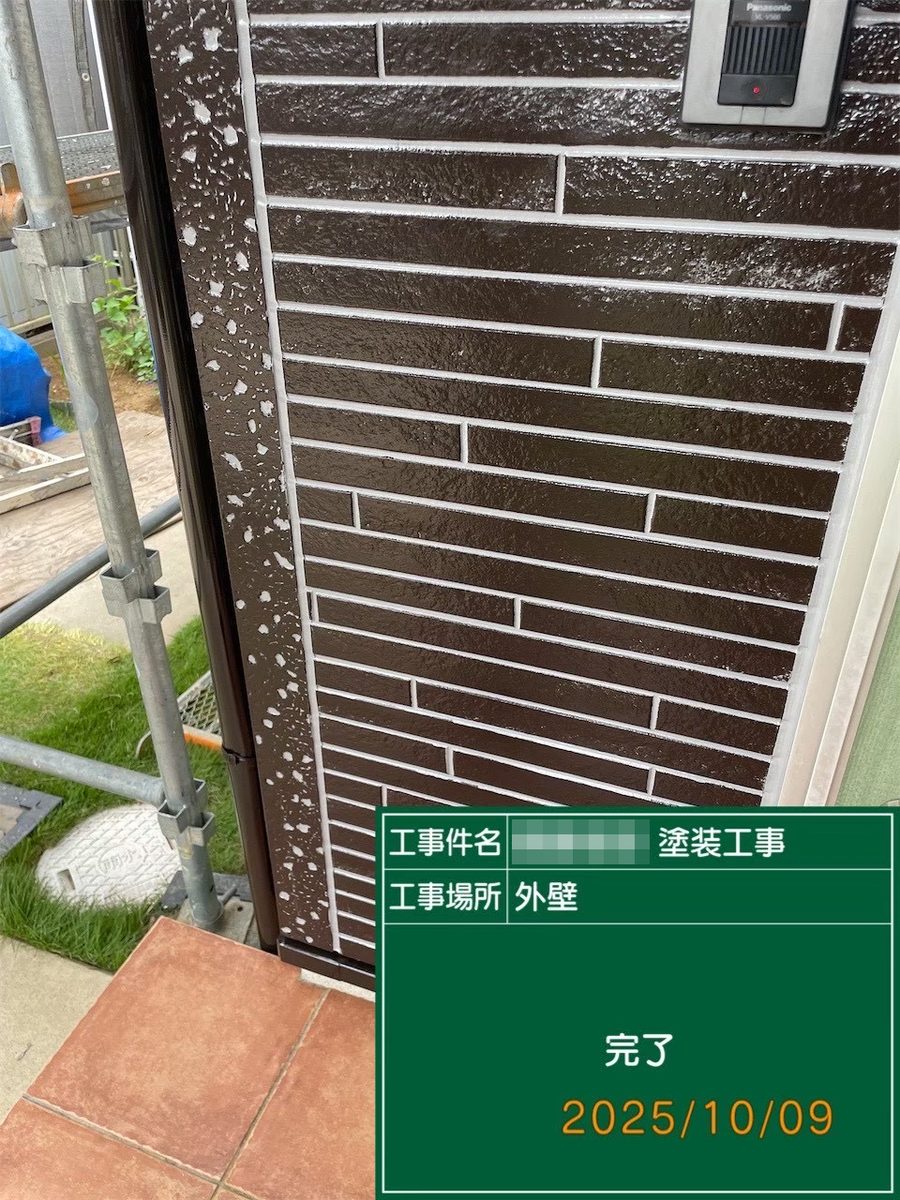 鹿嶋市 外壁・屋根塗装 外壁 完了（ブラウン）