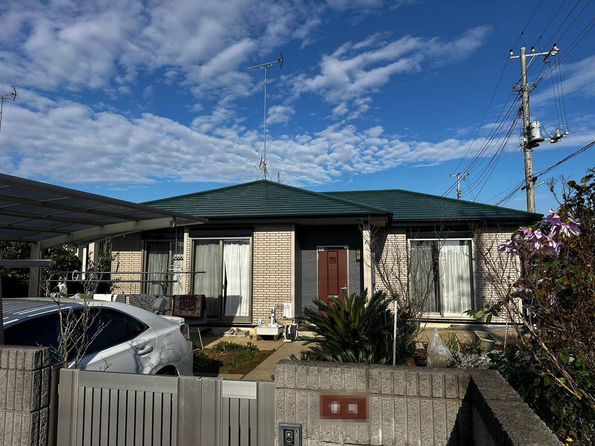 鹿嶋市 外壁・屋根塗装 施工完了(門まわり)