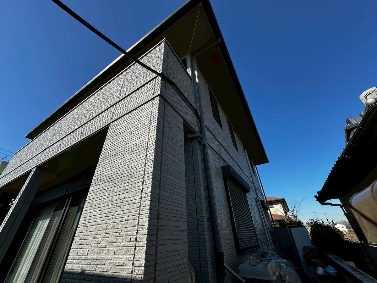 土浦市 外壁塗装 施工前（側面）
