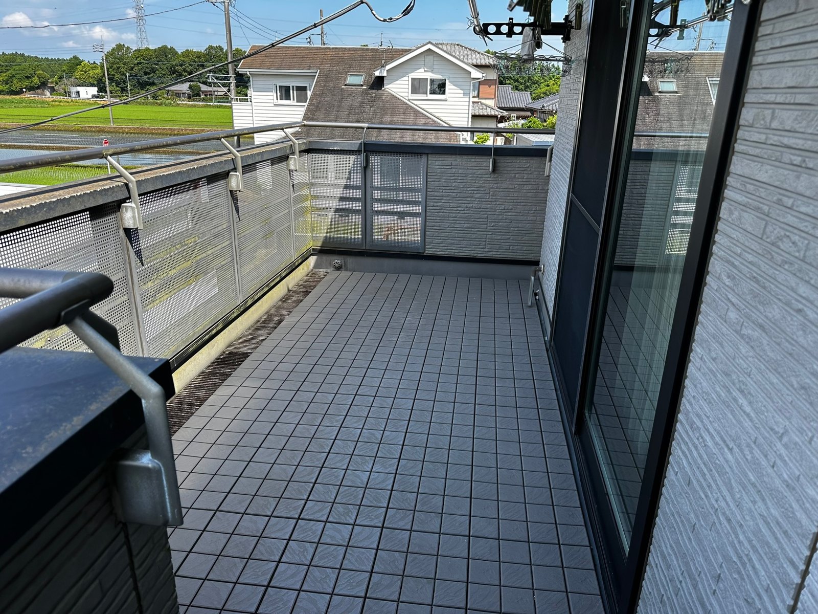 那珂市 外壁塗装 施工前(ベランダ)