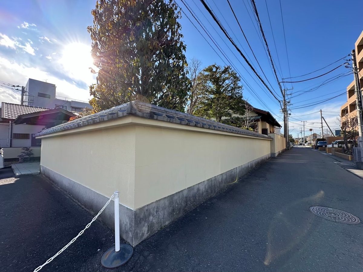土浦市 外壁塗装 施工前(道路側の塀)