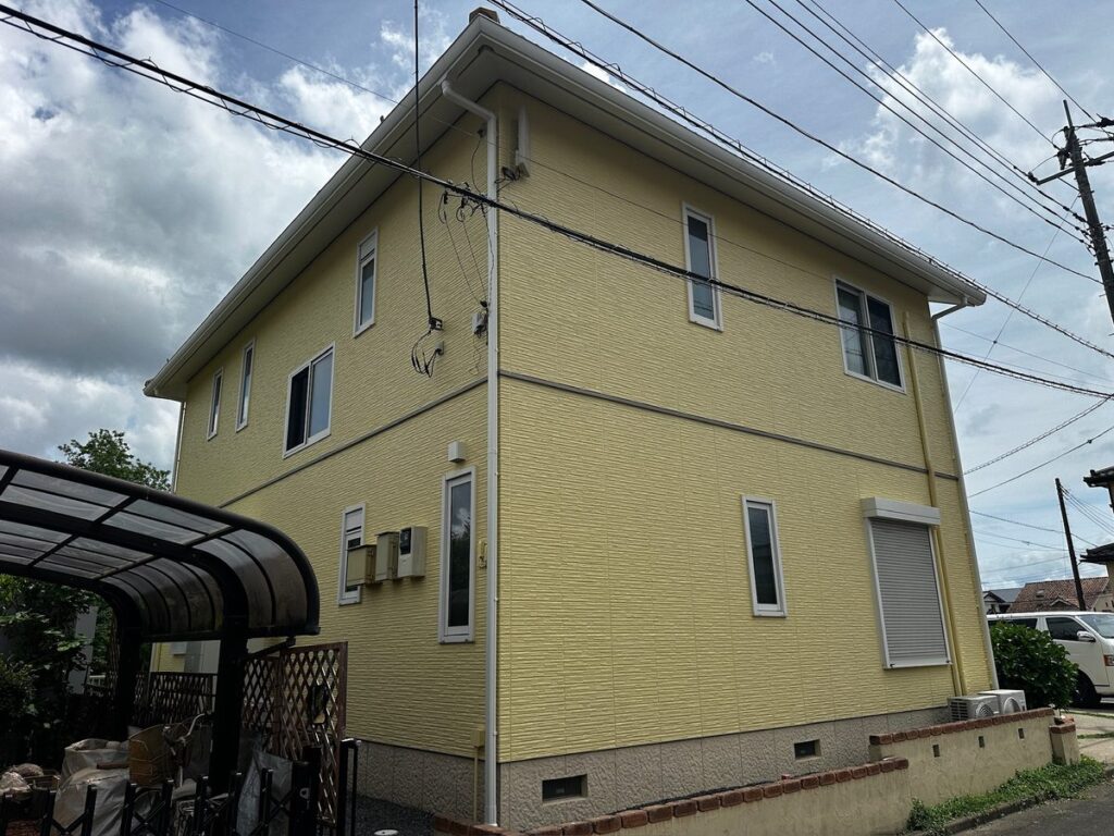 土浦市 外壁塗装 施工完了（側面）