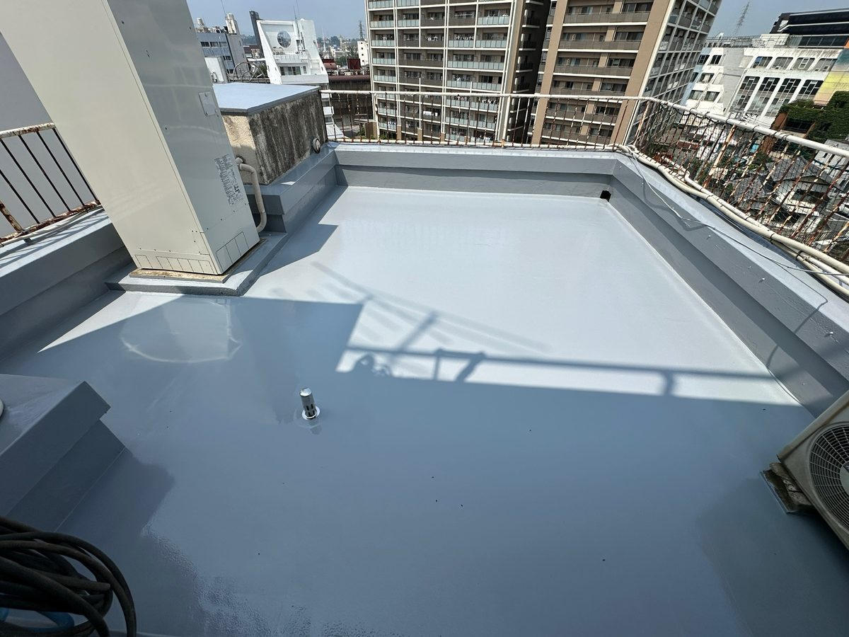 土浦市 屋上防水・鉄部塗装 屋上 防水完了