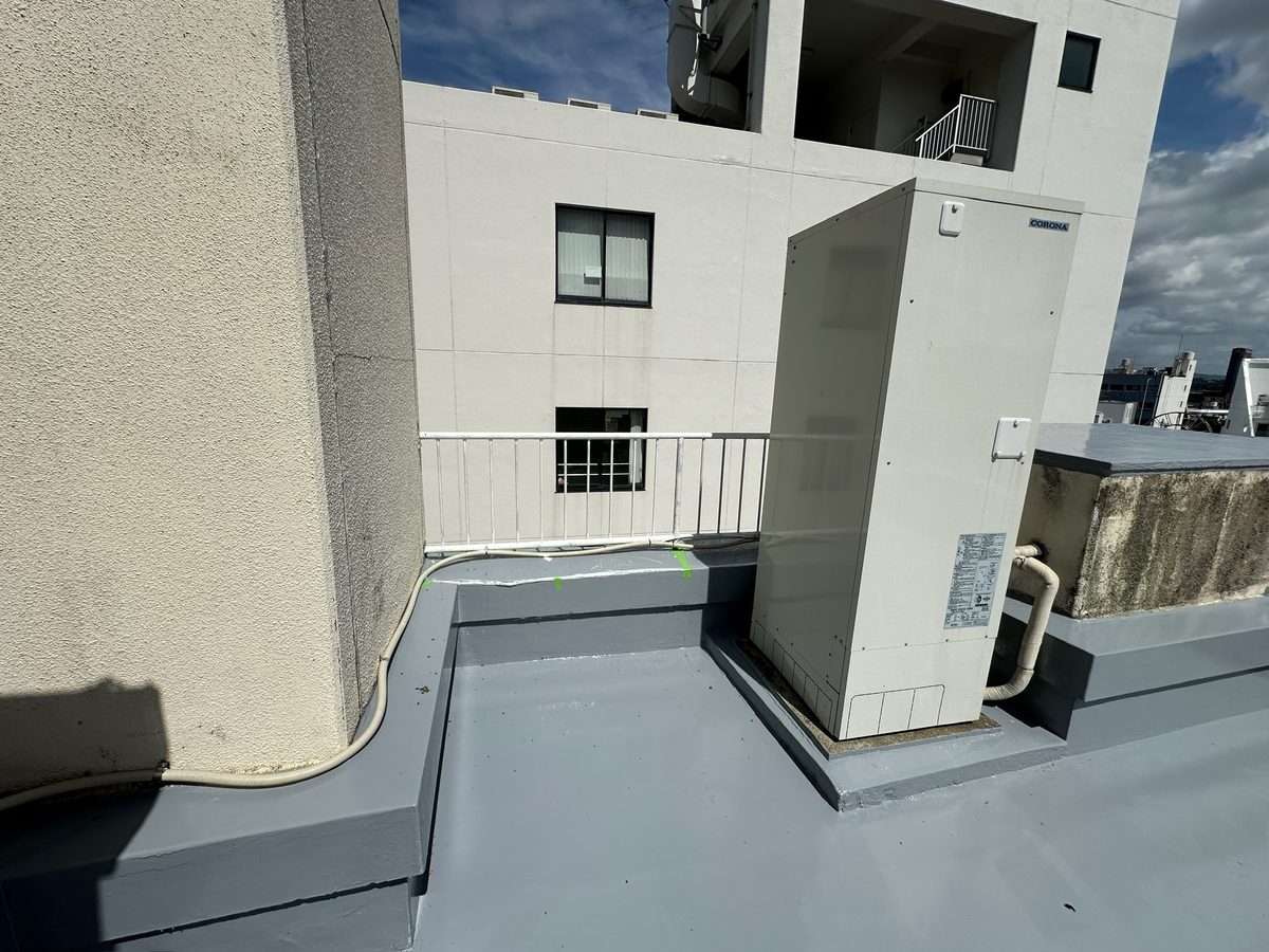 土浦市 屋上防水・鉄部塗装 施工完了（屋上）