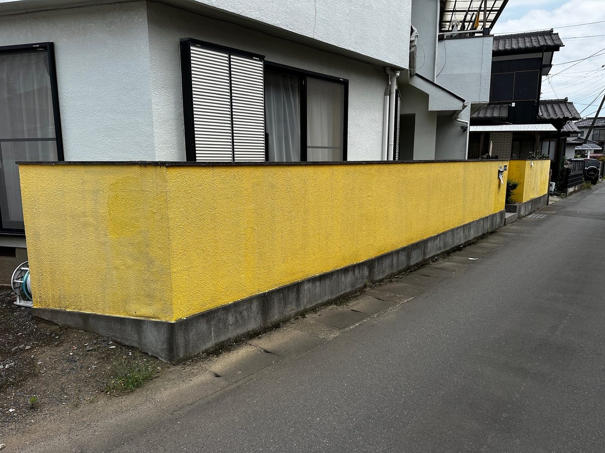 土浦市 外塀の塗装事例 施工前