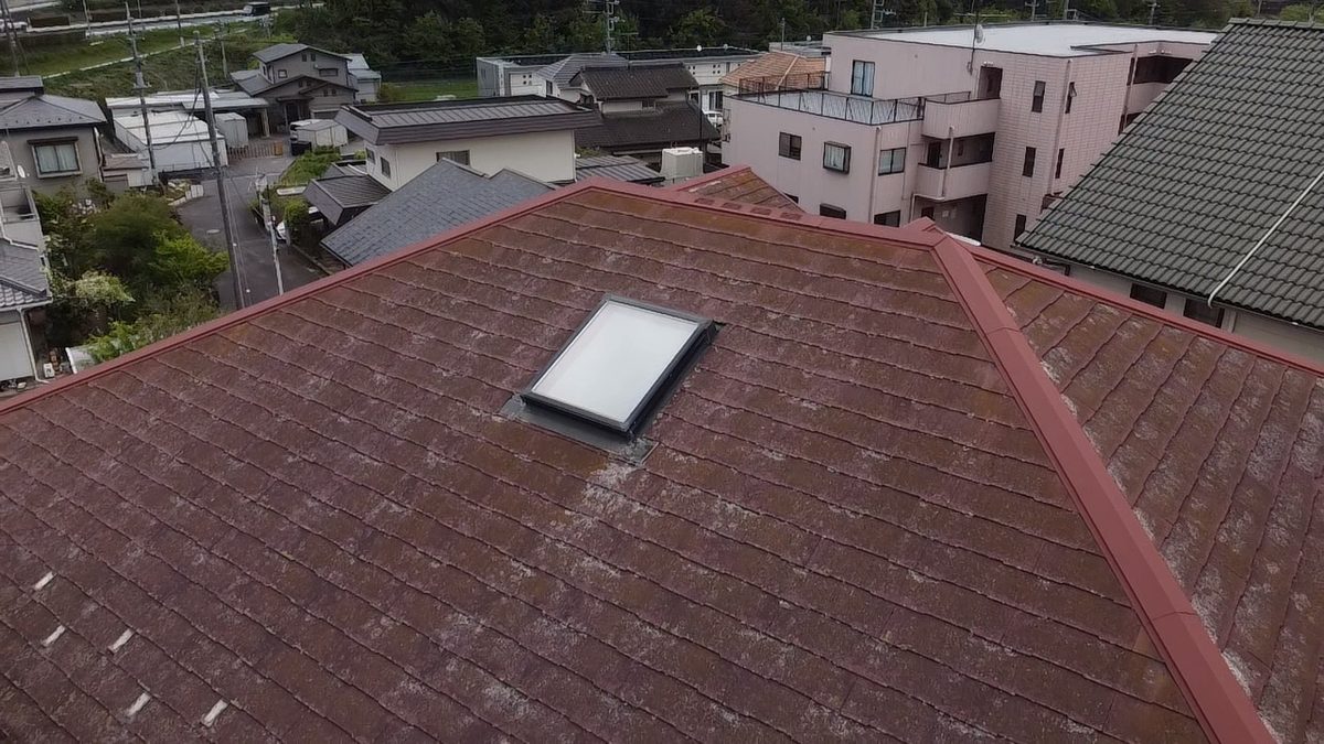 土浦市 屋根カバー工法・外壁塗装 ドローン診断（屋根）