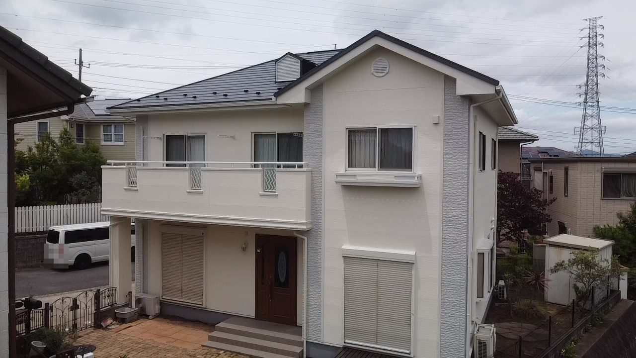 土浦市 屋根カバー工法＋外壁塗装の事例 施工後