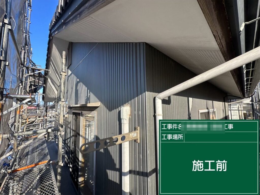 土浦市 外壁塗装 外壁 施工前（側面）