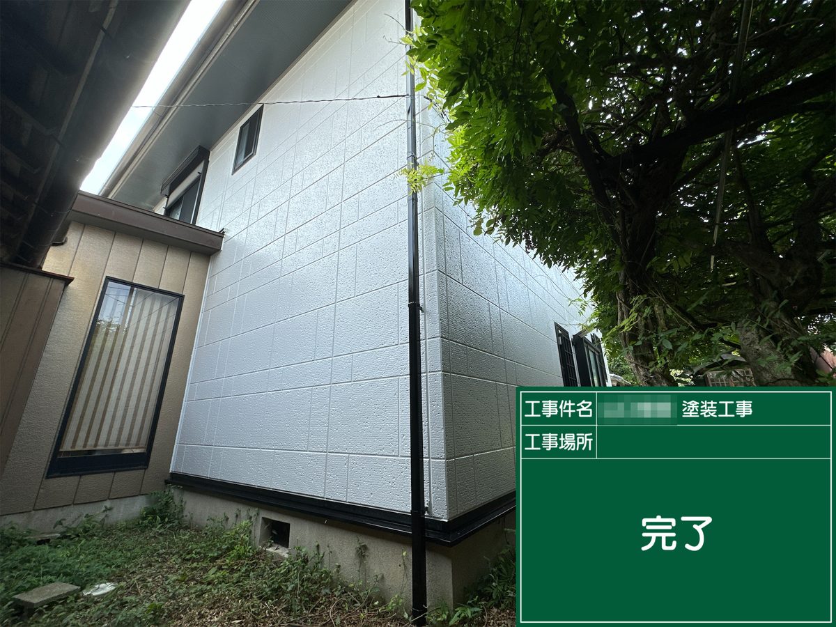 土浦市 外壁塗装・屋根塗装 施工完了（裏側）